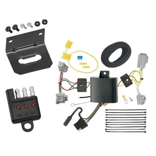 Trailer Wiring and Bracket and Light Tester For 10-17 Volvo XC60 4-Flat Harness Plug Play