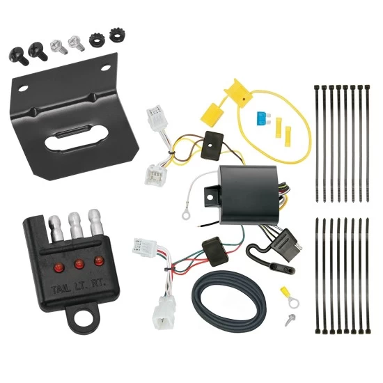 Trailer Wiring and Bracket w/ Light Tester For 17-22 KIA Niro 2022 Niro EV Plug & Play 4-Flat Harness