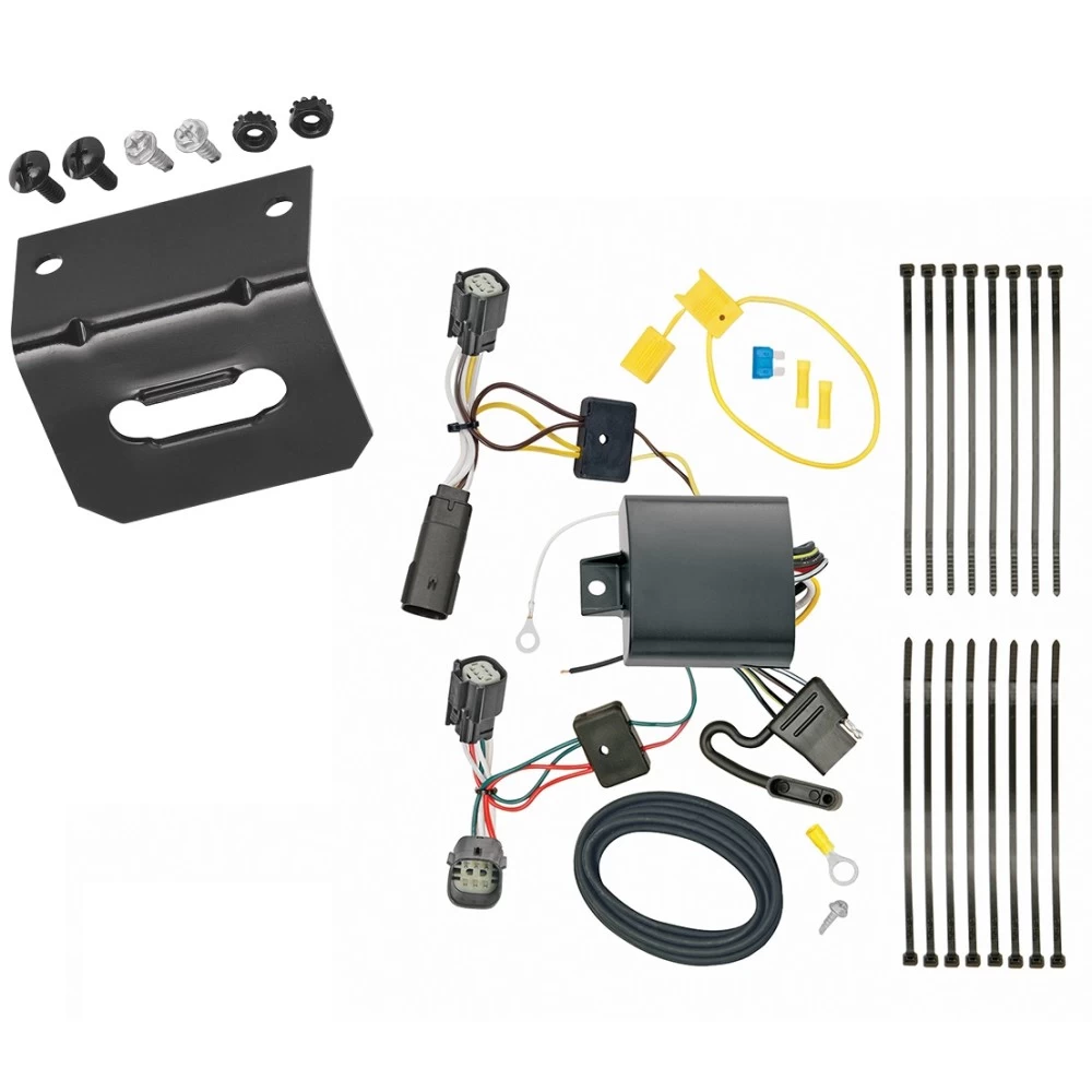 Trailer Wiring and Bracket For 17-22 Chevy Trax w/ LED Taillights 4-Flat Harness Plug Play