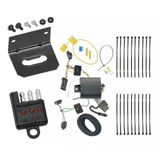 Trailer Wiring and Bracket w/ Light Tester For 17-26 Jeep Compass 2017 New Body Plug & Play 4-Flat Harness