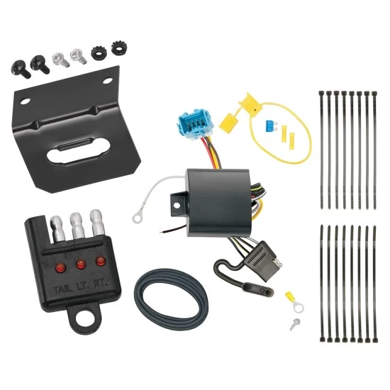 Trailer Wiring and Bracket and Light Tester For 18-23 Honda Odyssey without Fuse Provisions 4-Flat Harness Plug Play