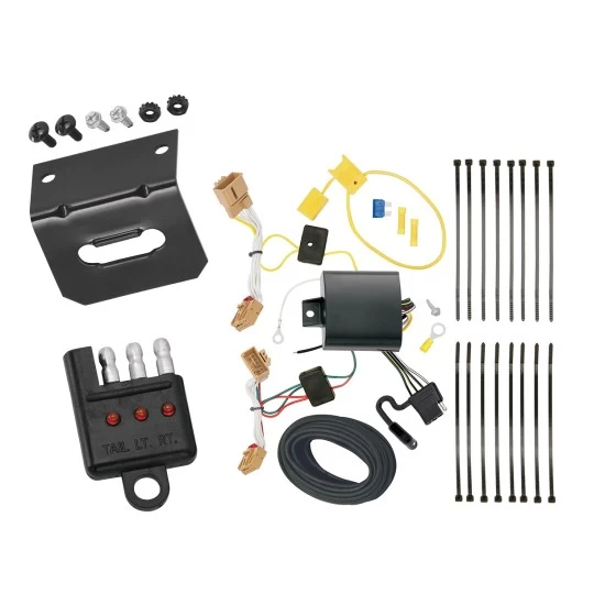 Trailer Wiring and Bracket w/ Light Tester For 18-25 Volkswagen Atlas Except Cross Sport Plug & Play 4-Flat Harness
