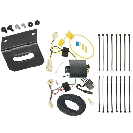 Trailer Wiring and Bracket For 18-24 Toyota Camry 4-Flat Harness Plug Play