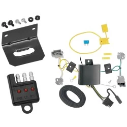 Trailer Wiring and Bracket and Light Tester For 14-16 Ford Fiesta 4-Flat Harness Plug Play