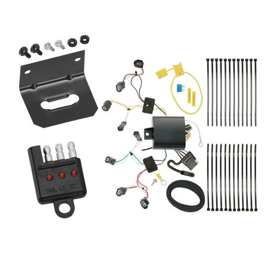 Trailer Wiring and Bracket w/ Light Tester For 15-20 Honda Fit Plug & Play 4-Flat Harness