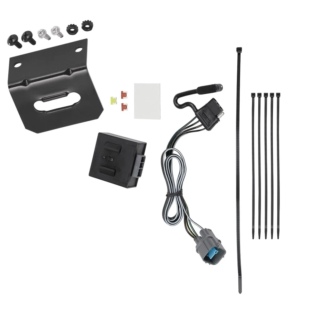  Trailer Wiring and Bracket For 17-24 Honda Ridgeline Plug & Play 4-Flat Harness
