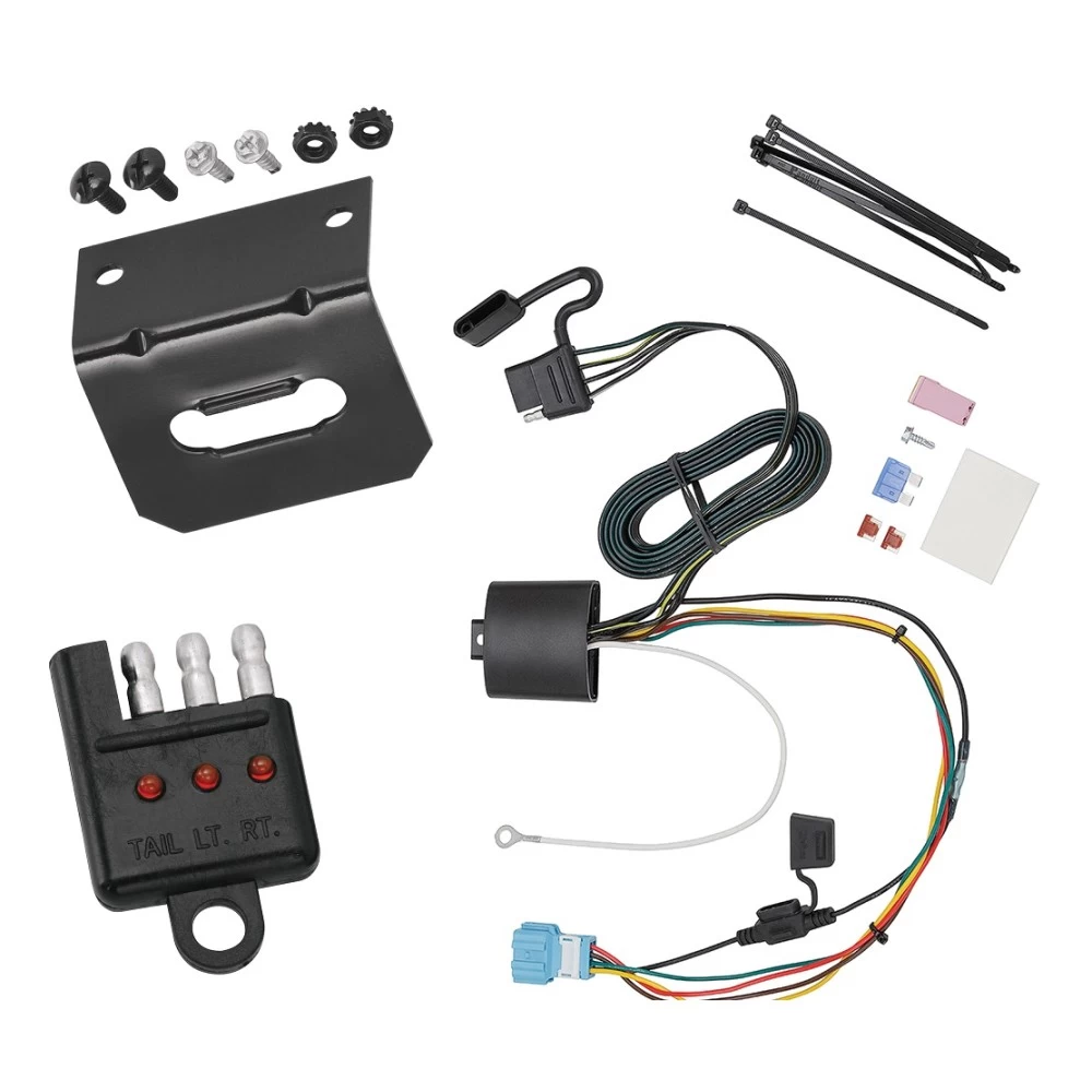 Trailer Wiring and Bracket and Light Tester For 18-26 Honda Odyssey w/ Fuse Provisions 4-Flat Harness Plug Play