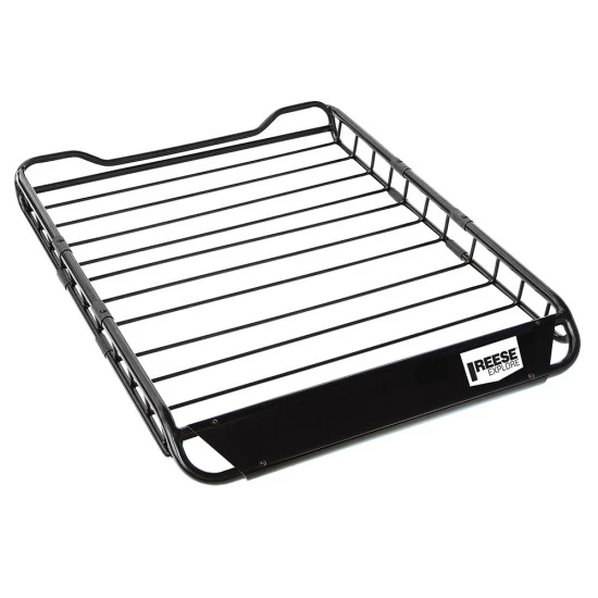 Reese Roof Top Steel Cargo Basket Luggage Carrier Rack 44" x 35" x 4-1/4" Wind Fairing Air Deflector Car SUV Truck Vehicle 3-Piece
