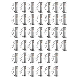 Lot of 40 Pro Series 12,000 lbs. Square Trailer Jack Units Landing Gear w/ Cranks 26" Lift Drop Leg Spring Return Pin on Front w/ Crank