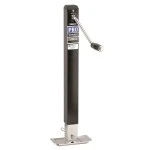 Pro Series 5,000 lbs Square Trailer Jack Drop Leg w/ Footplate Sidewind - 15" Lift