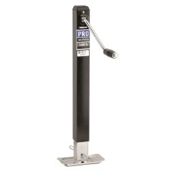 Pro Series 5,000 lbs Square Trailer Jack Drop Leg w/ Footplate Sidewind - 15" Lift