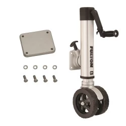 Fulton F2 Trailer Jack 1,600 lbs. Weld-On w/ Dual 7" Wheels Fits 3"x3" & 3'x4" Frames