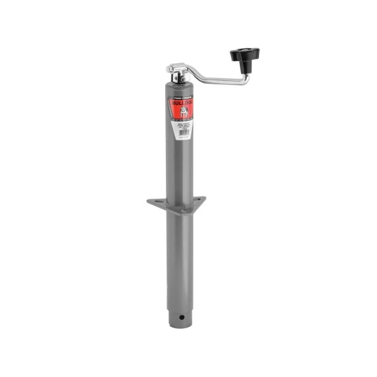 155032 BULLDOG Round Trailer Jack A-Frame 5000 lbs. Lift Capacity Top Wind Bolt-On 15 inch Travel Bulldog 5,000 lbs. Round A-Frame Trailer Jack Topwind 15" Lift