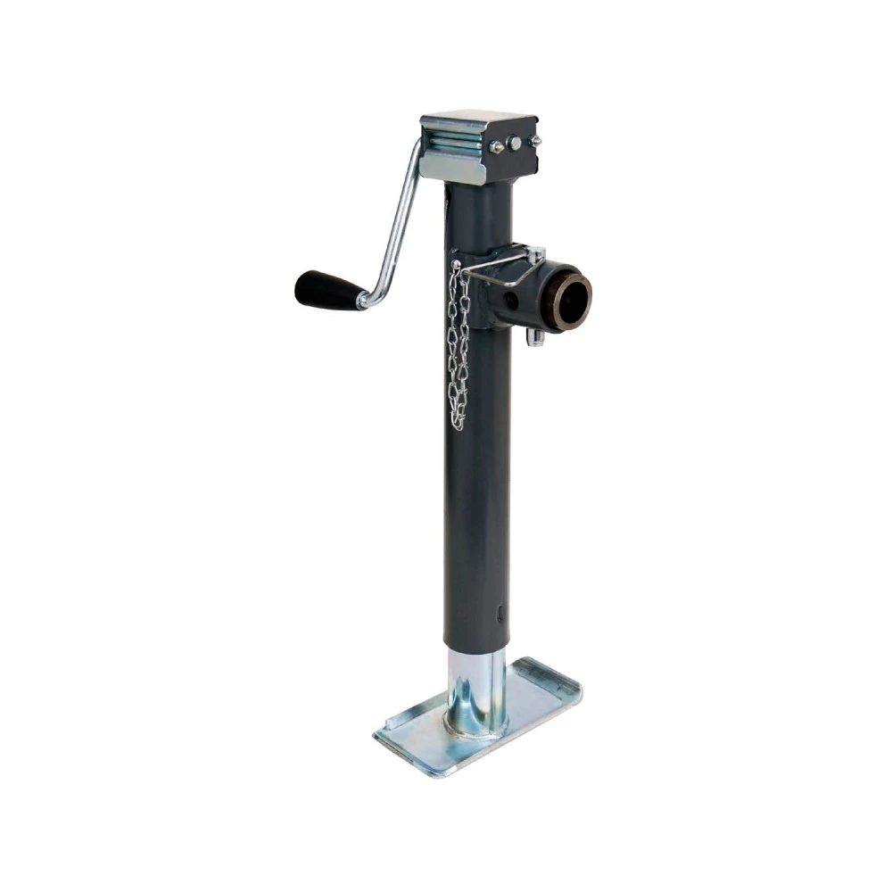 178203 BULLDOG Round Trailer Jack Side Mount 5000 lbs. Lift Capacity Side Wind Weld-On 15 inch Travel Bulldog 5,000 lbs. Round Pipe Mount Swivel Trailer Jack Sidewind 15" Lift w/ Pull Pin