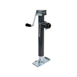 178203 BULLDOG Round Trailer Jack Side Mount 5000 lbs. Lift Capacity Side Wind Weld-On 15 inch Travel Bulldog 5,000 lbs. Round Pipe Mount Swivel Trailer Jack Sidewind 15" Lift w/ Pull Pin