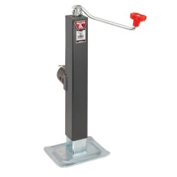 Bulldog 8,000 lbs Square Trailer Jack w/ Round Tubular Swivel Mount Topwind - 15" Lift