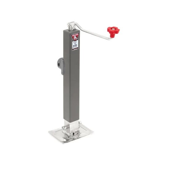 Bulldog 5,000 lbs Square Trailer Jack w/ Round Tubular Swivel Mount Topwind - 15" Lift