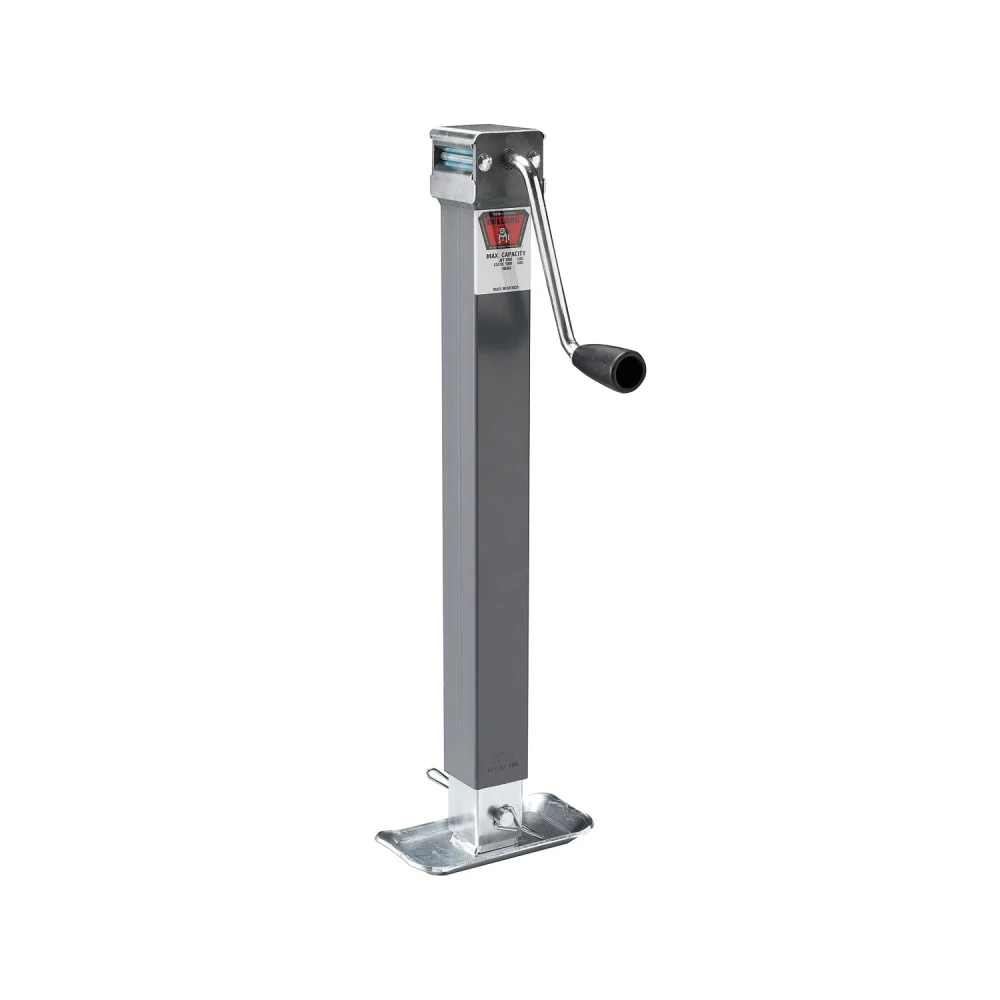 Bulldog 5,000 lbs. Square Trailer Jack Sidewind 15" Lift Drop Leg w/ Footplate