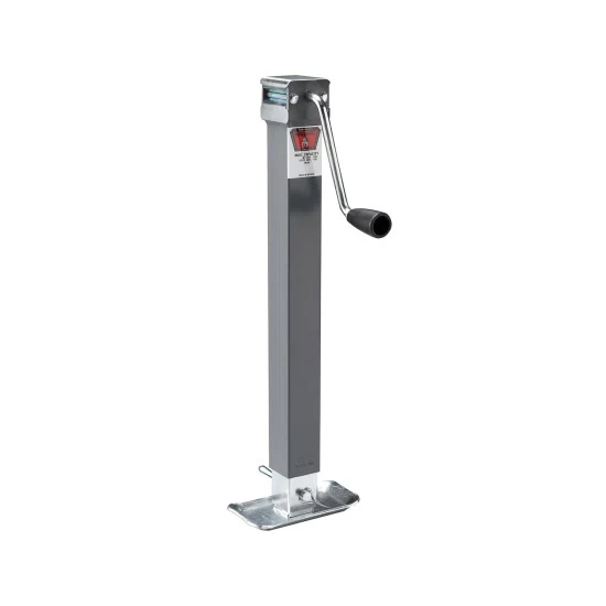 Bulldog 5,000 lbs. Square Trailer Jack Sidewind 15" Lift Drop Leg w/ Footplate