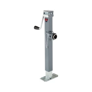 Bulldog 5,000 lbs Square Trailer Jack w/ Round Tubular Swivel Mount Sidewind - 15" Lift