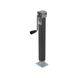 Bulldog 5,000 lbs. Square Trailer Jack Sidewind 15" Lift Fixed Leg w/ Caster Base