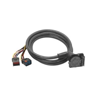 90 Degree Fifth Wheel Adapter Harness, 7-Way RV Round Tow Plug Harness Flat Pin Connector Assembly 9 ft., Dodge