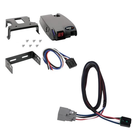 Trailer Brake Control For 20-25 Jeep Gladiator 18-25 Wrangler JL w/ Plug Play Wiring Adapter Proportional Draw-Tite Electric Trailer Brakes Module Box Controller