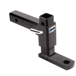 Adjustable Trailer Tow Hitch Ball Mount 5,000 lbs Fits 2" Receiver Max Drop 7-1/2" Rise 6-1/4" 1" Ball Hole 13-1/2" Long