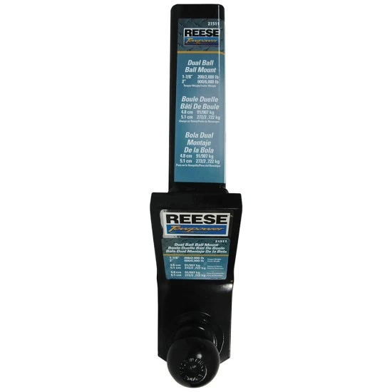 Reese Dual Ball Trailer Hitch Ball Mount Fits 2" Tow Receiver 1-7/8" Ball has 2" Drop has 3/4" Rise 10" Long