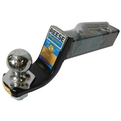 Reese 5,000 lbs Interlock Ball Mount Kit w/ 2" Ball Pin/Clip Fits 2" Trailer Tow Hitch Receiver 3-1/4" Drop 2" Rise 9" Long