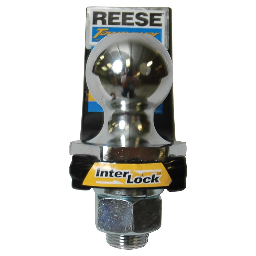 21543 Reese Towpower Interlock Trailer Hitch Ball Mount Starter Kit 5000 lbs. Capacity Fits 2 inch Receiver 3-1/4 inch Drop Black Reese 5,000 lbs Interlock Ball Mount Kit w/ 2" Ball Pin/Clip Fits 2" Trailer Tow Hitch Receiver 3-1/4" Drop 2" Rise 9" Long