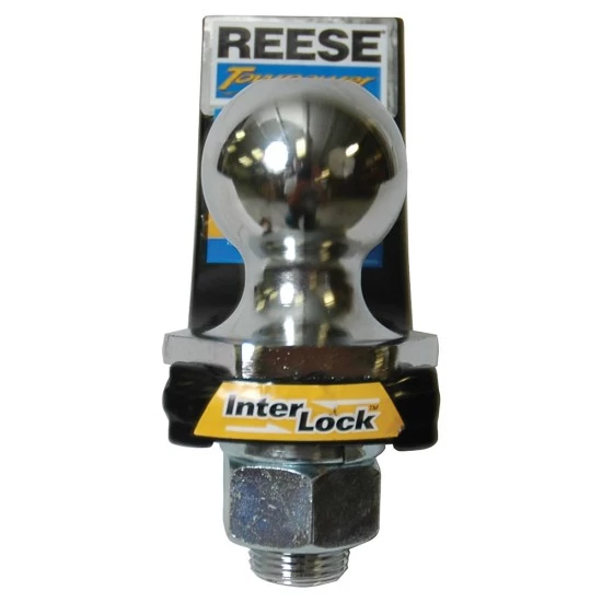 21543 Reese Towpower Interlock Trailer Hitch Ball Mount Starter Kit 5000 lbs. Capacity Fits 2 inch Receiver 3-1/4 inch Drop Black Reese 5,000 lbs Interlock Ball Mount Kit w/ 2" Ball Pin/Clip Fits 2" Trailer Tow Hitch Receiver 3-1/4" Drop 2" Rise 9" Long