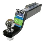 Reese 6,000 lbs Ball Mount Kit w/ 2" Ball Pin/Clip Fits 2" Trailer Tow Hitch Receiver 3-1/4" Drop 2" Rise 9" Long