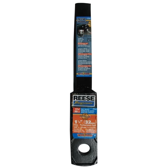 Reese 3,500 lbs Draw-Bar Fits Class II 1-1/4" Receiver Tow Hitch 1-1/4" Drop 3/4" Rise 9" Long 3/4" Ball Hole w/ Interlock