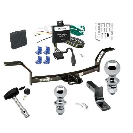 Trailer Tow Hitch For 97-01 Acura EL All Models Deluxe Package Wiring 2" and 1-7/8" Ball and Lock