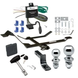 Trailer Tow Hitch For 98-10 Volkswagen Beetle 99-06 Golf 07-10 City Golf Deluxe Package Wiring 2" and 1-7/8" Ball and Lock