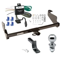 Trailer Tow Hitch For 00-03 Ford Focus Sedan Complete Package w/ Wiring Draw Bar and 1-7/8" Ball
