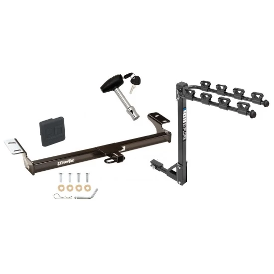 Custom Fit Trailer Hitch3 Bike Carrier Security Lock Pin Rubber Hitch Plug Cover Installation Hardware Installation Instructions 24704 1393100G 580407 2211 Draw-Tite Trailer Tow Hitch 4 Bike Rack 96-05 Toyota RAV4 tilt away adult or child arms fold down Trailer Tow Hitch w/ 4 Bike Rack For 96-05 Toyota RAV4 tilt away adult or child arms fold down carrier w/ Lock and Cover