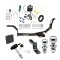 Trailer Tow Hitch For 01-05 Honda Civic Sedan Deluxe Package Wiring 2" and 1-7/8" Ball and Lock