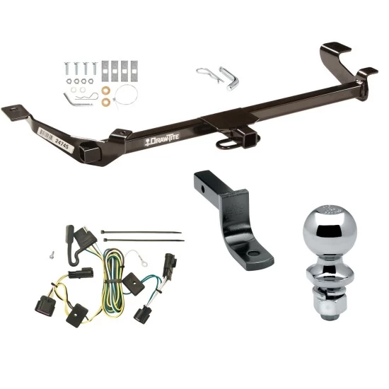 Trailer Tow Hitch For 05-06 Pontiac G5 Pursuit 05-10 Chevrolet Cobalt Complete Package w/ Wiring Draw Bar and 2" Ball