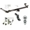 Trailer Tow Hitch For 05-06 Pontiac G5 Pursuit 05-10 Chevrolet Cobalt Complete Package w/ Wiring Draw Bar and 1-7/8" Ball