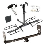 Trailer Tow Hitch For 05-09 Ford Mustang V6 V8 Models GT Only Platform Style 2 Bike Rack w/ Hitch Lock and Cover