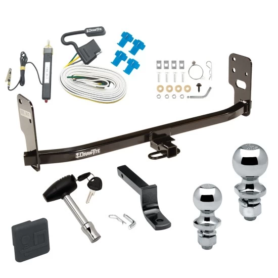 Trailer Tow Hitch For 05-09 Ford Mustang Deluxe Package Wiring 2" and 1-7/8" Ball and Lock