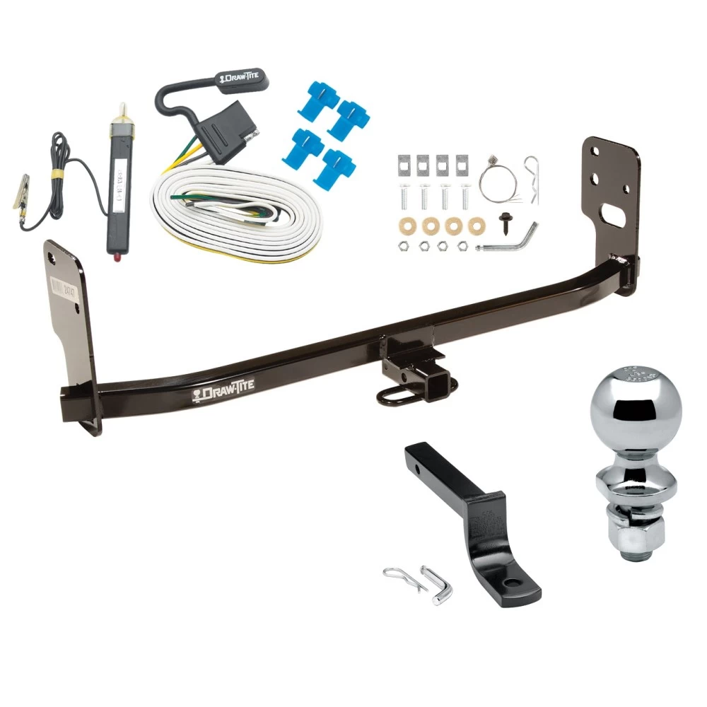 Trailer Tow Hitch For 05-09 Ford Mustang Complete Package w/ Wiring Draw Bar and 2" Ball
