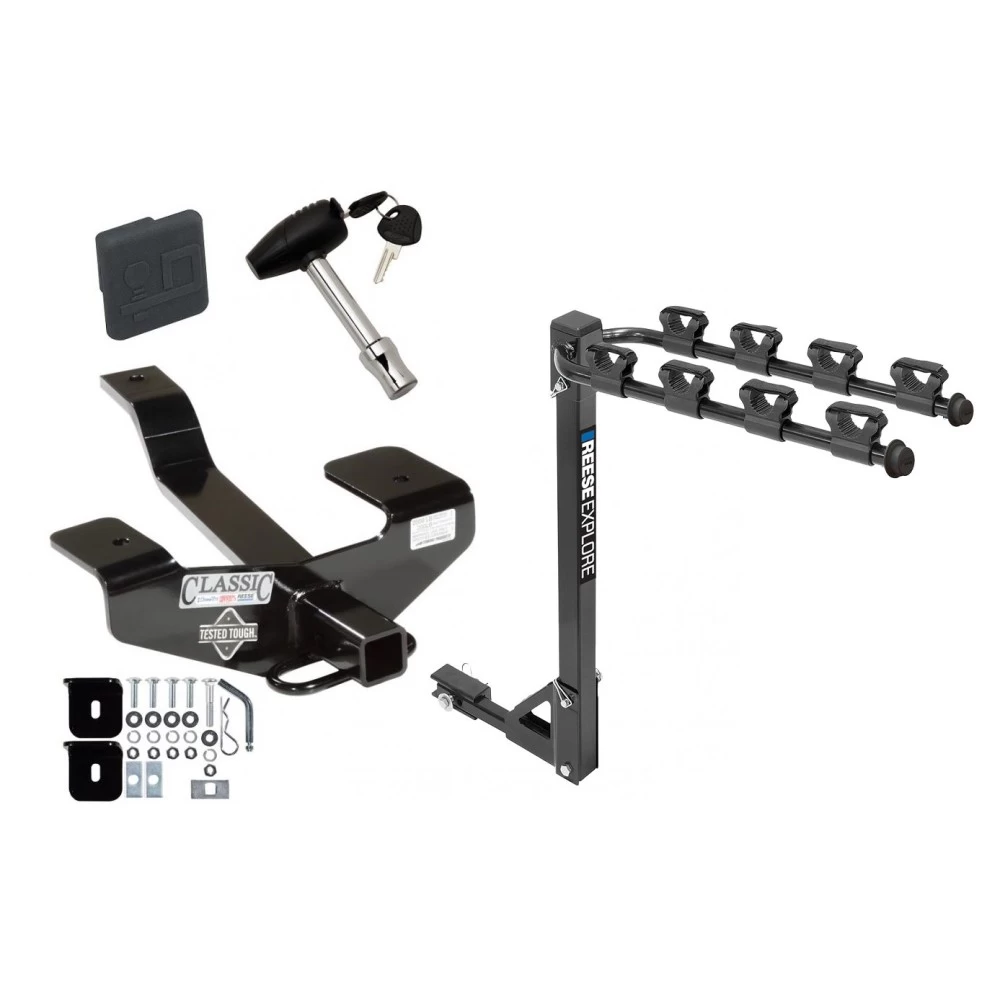 Custom Fit Trailer Hitch4 Bike Carrier Security Lock Pin Rubber Hitch Plug Cover Installation Hardware Installation Instructions 24754 1393100G 580407 2211 Draw-Tite Trailer Tow Hitch 4 Bike Rack 06-12 Mitsubishi Eclipse tilt away adult or child arms fo Trailer Tow Hitch w/ 4 Bike Rack For 06-12 Mitsubishi Eclipse tilt away adult or child arms fold down carrier w/ Lock and Cover