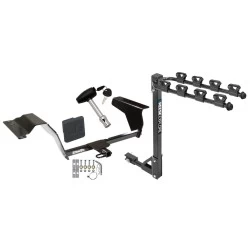 Trailer Tow Hitch w/ 4 Bike Rack For 04-11 Chevy Cobalt HHR G5 GT Ion 3 Red Line tilt away adult or child arms fold down carrier w/ Lock and Cover