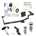 Trailer Tow Hitch For 12-15 Honda Civic Sedan Hybrid Deluxe Package Wiring 2" and 1-7/8" Ball and Lock