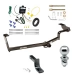 Trailer Tow Hitch For 12-15 Honda Civic Sedan Hybrid Complete Package w/ Wiring Draw Bar and 2" Ball