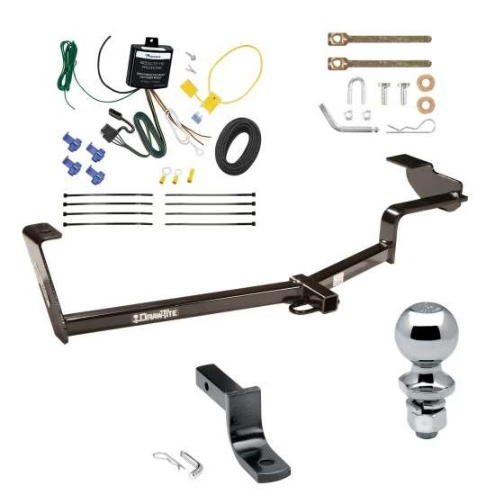 Trailer Tow Hitch For 12-15 Honda Civic Sedan Hybrid Complete Package w/ Wiring Draw Bar and 2" Ball