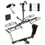 Trailer Tow Hitch For 03-07 Cadillac CTS 08-13 Sedan 05-11 STS Platform Style 2 Bike Rack w/ Hitch Lock and Cover